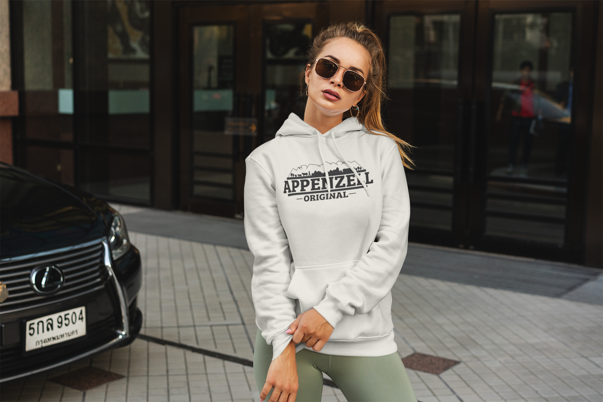 Appenzell Hoody – Silhouette der Landschaft (DTF-Druck)